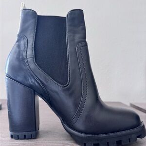 Schutz Black Heeled Chelsea Boots